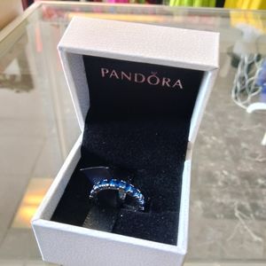 Pandora blue stone ring size 6